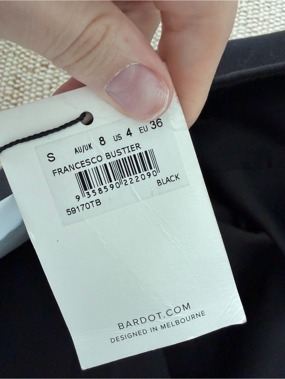 Bardot x Revolve Francesco Bustier Size 4 NWT in Black - Picture 5 of 5